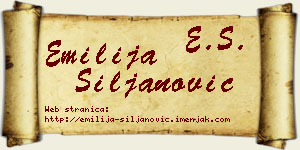 Emilija Siljanović vizit kartica